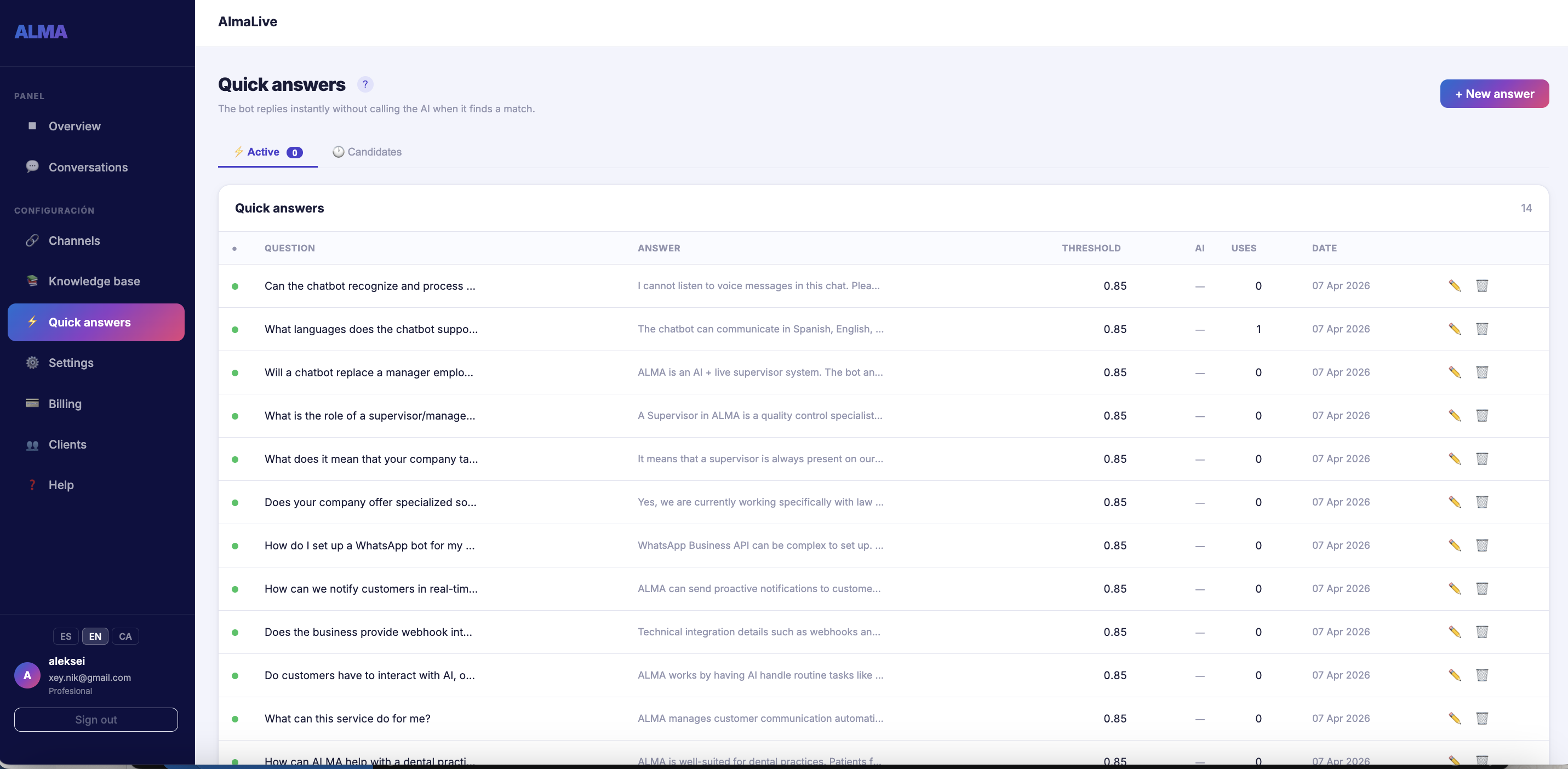 Questions and answers